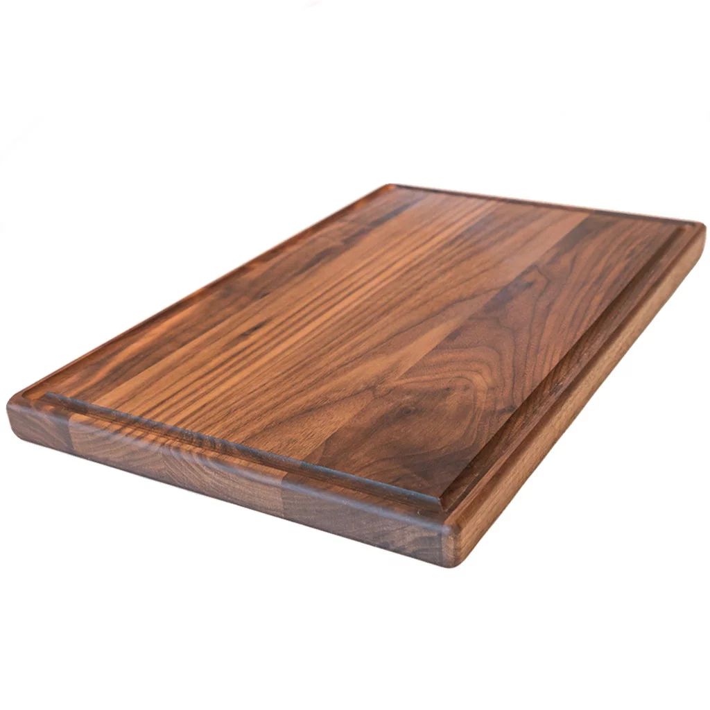 Virginia Boys Kitchens Large Walnut Wood Cutting Board - 17x11 Inch Brown American Hardwood Chopp... | Walmart (US)
