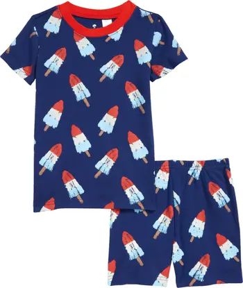 Kids' Glow In The Dark Fitted Two-Piece Short Pajamas | Nordstrom