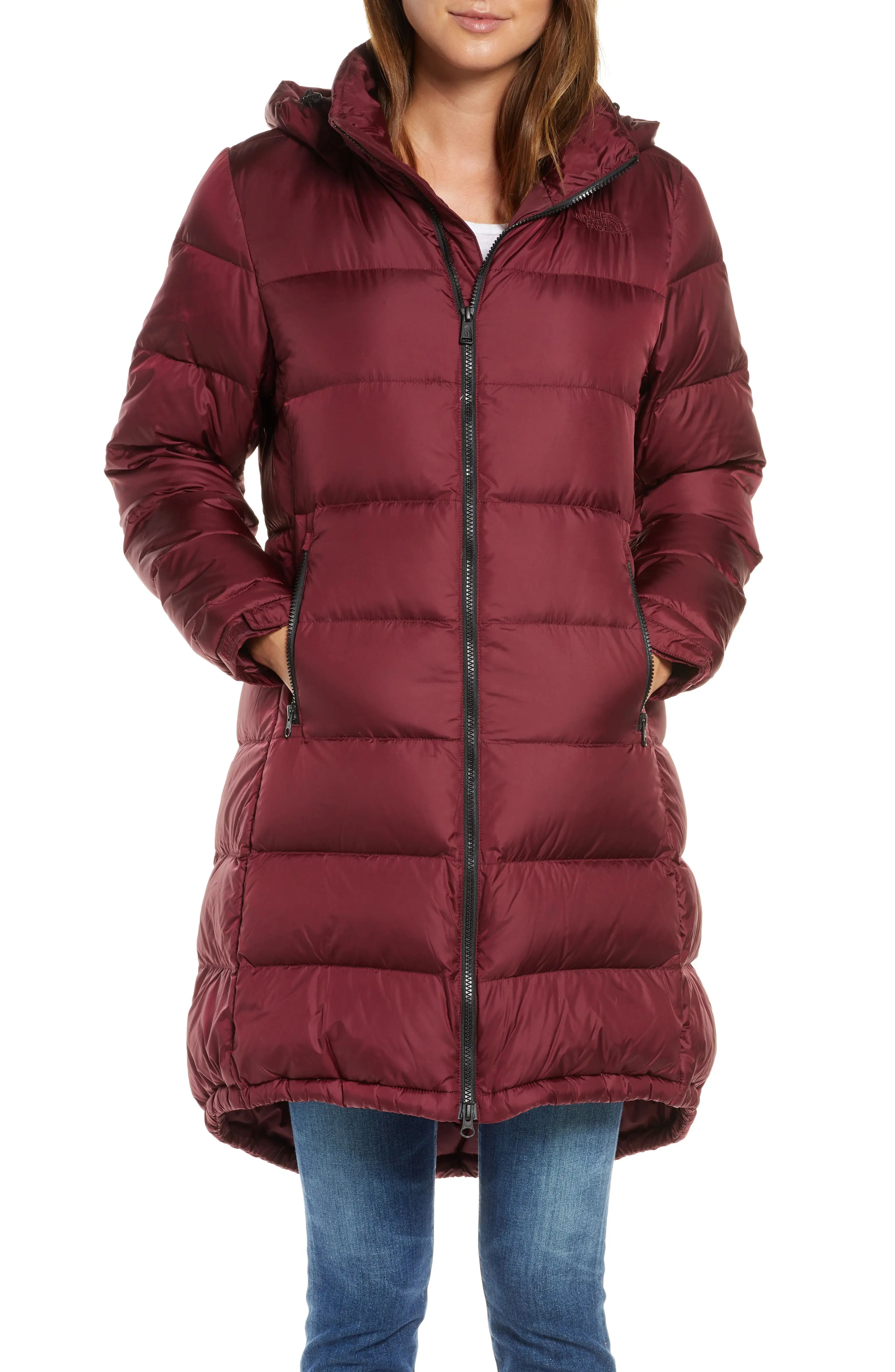 Lofty 550-fill goose down insulates a long quilted parka that snaps and zips from the neck to the... | Nordstrom