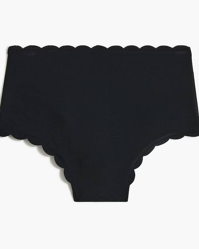 High-rise scalloped bikini bottom | J.Crew Factory