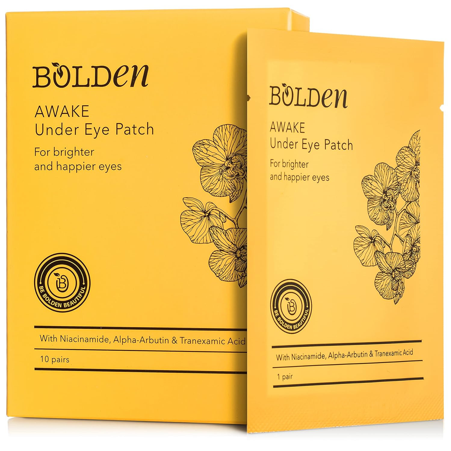 BOLDEN AWAKE Under Eye Patch | Eye Treatment for Dark Circles and Puffiness with Niacinamide, Alp... | Amazon (US)