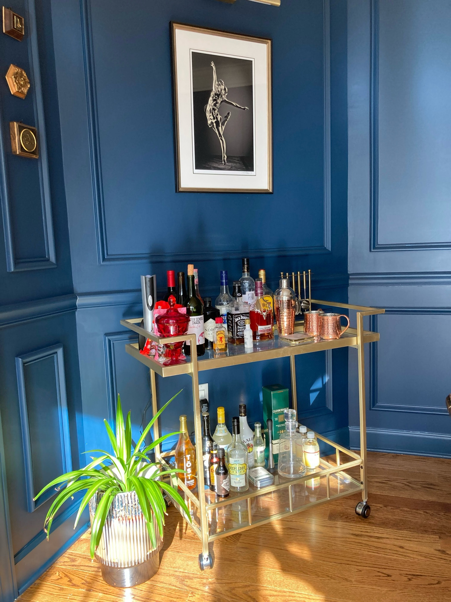 Bar cart fully stocked and ready for the holiday season 

#LTKHome