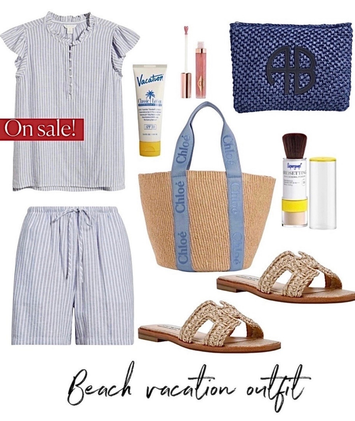 Beach vacation outfit 
Matching set
Sandals

#LTKSaleAlert #LTKootd #LTKgrwm