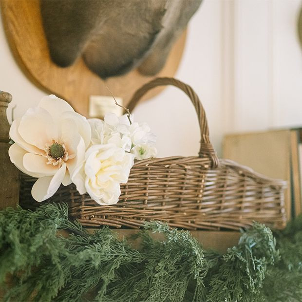 Long Wicker Basket With Handle Set of 2 | Antique Farm House
