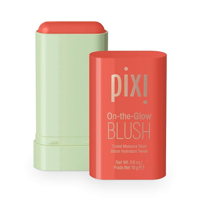 Pixi On-the-Glow Blush Stick in Juicy, Hydrating Tinted Moisture Stick for Cheeks and Lips with G... | Amazon (US)