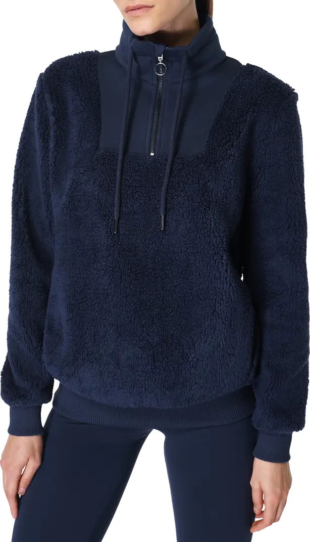 Faux Shearling Quarter Zip Pullover | Nordstrom