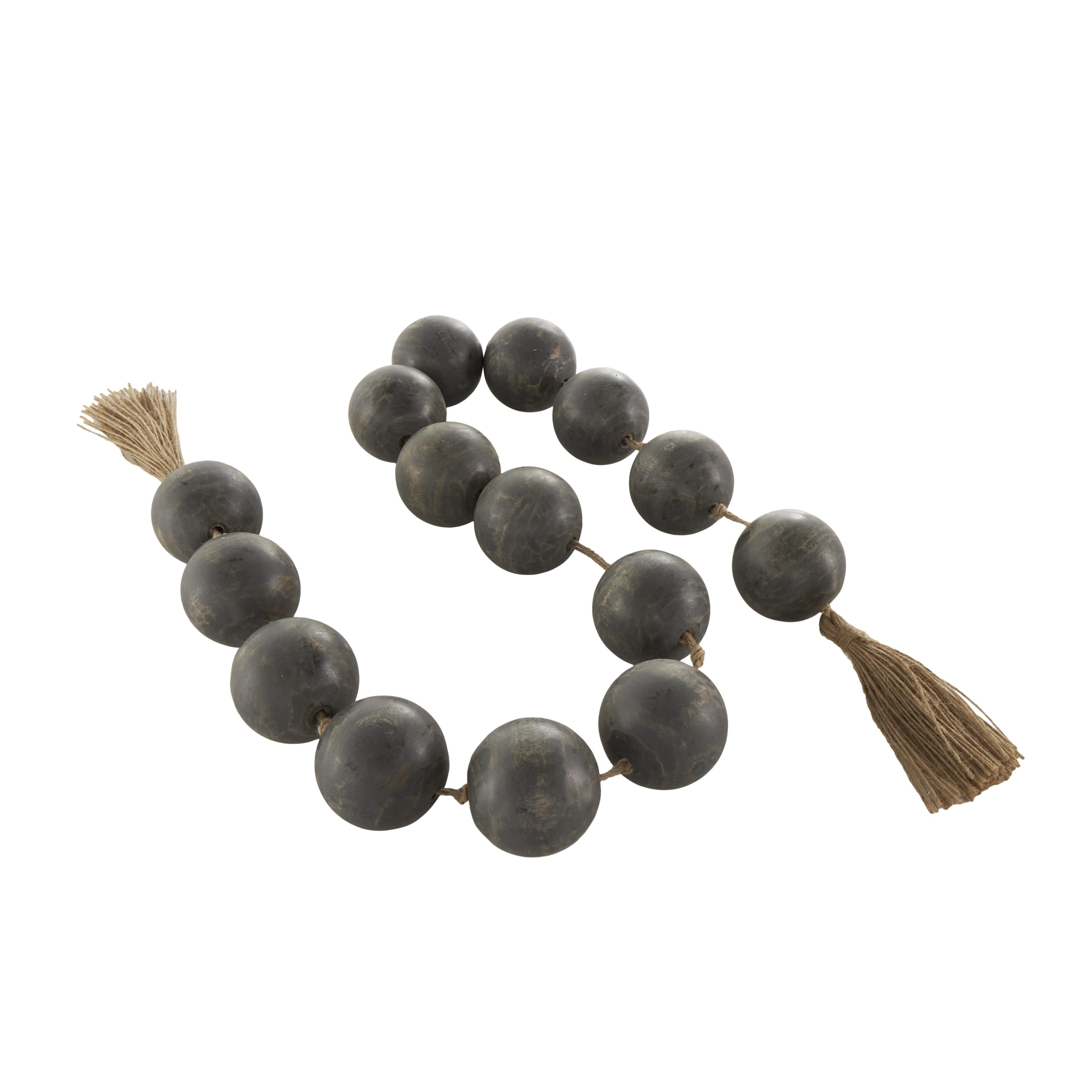 SaleCole And Grey Mango Wood Handmade Round Extra Long Orb Beaded Garland With Tassel With Knotte... | Wayfair North America