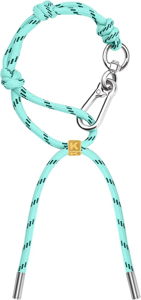 Cute Initials Charm Rope Keychain for Women Men Carabiner Knot Lanyard Keyring, Charms for Purse ... | Amazon (US)