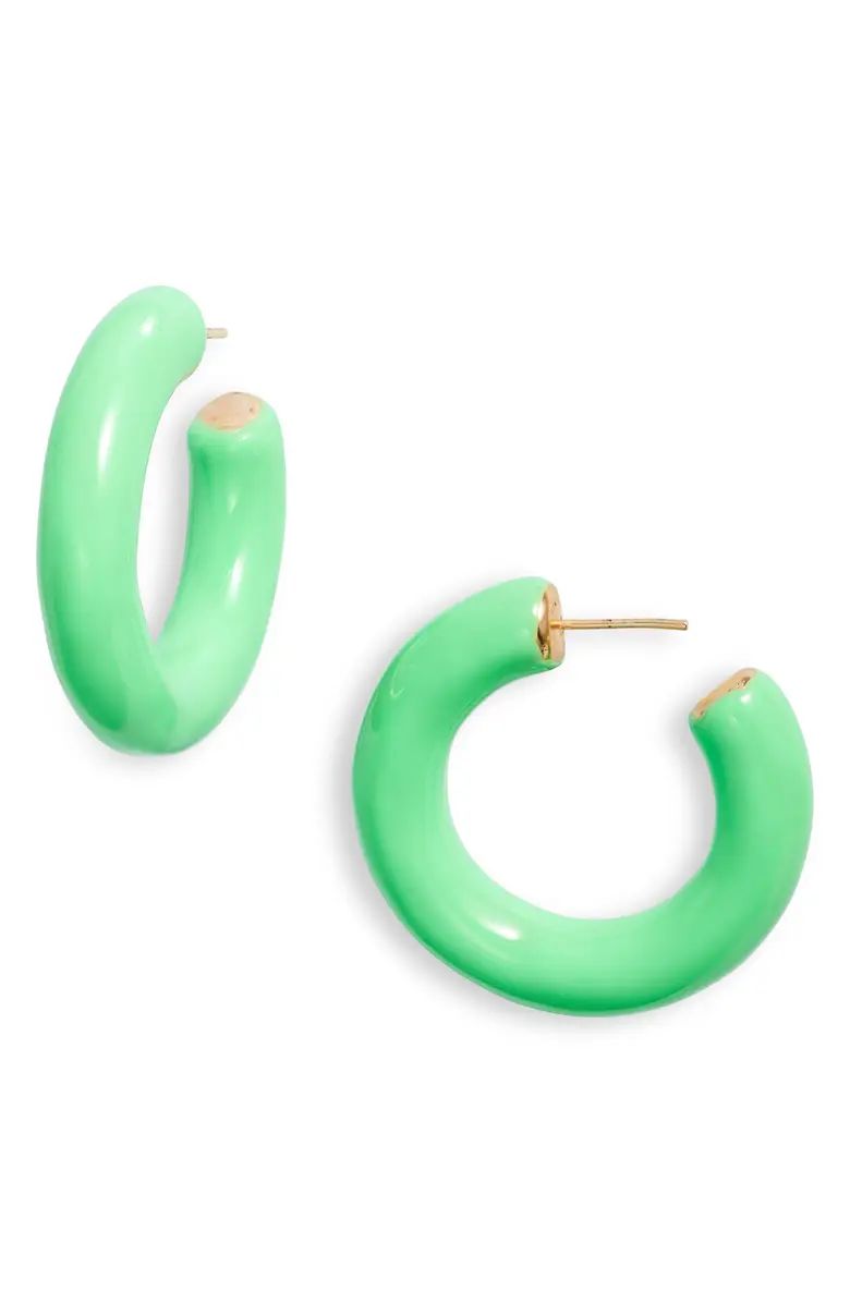 SHYMI Large Enamel Tube Hoop Earrings | Nordstrom | Nordstrom