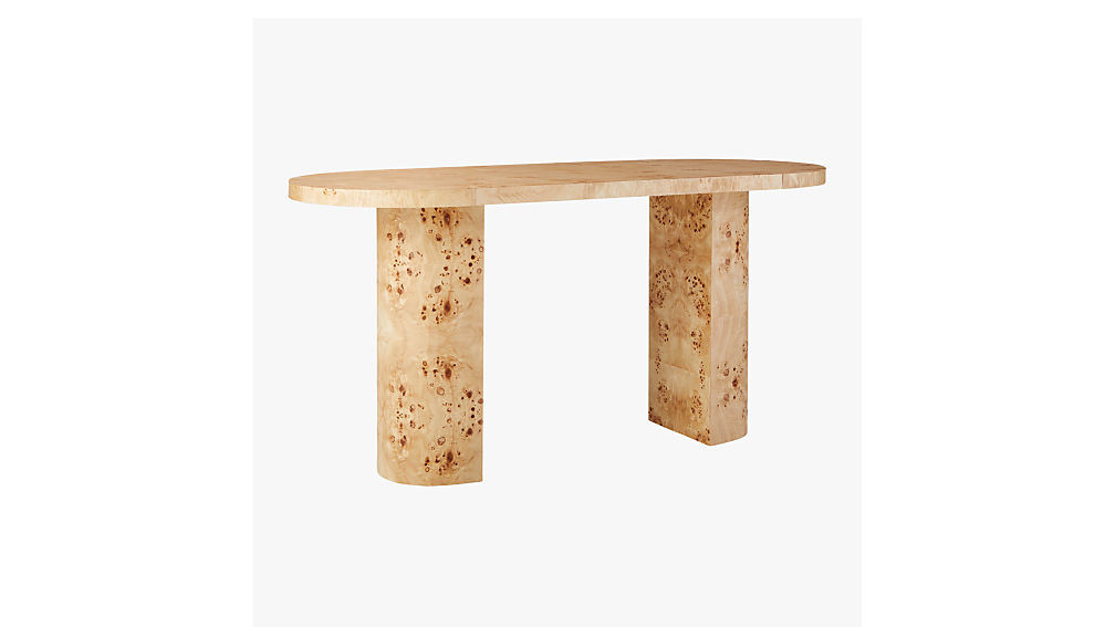 Marisa Burl Wood Desk + Reviews | CB2 | CB2