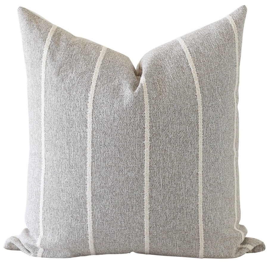 Farmhouse Pillow Covers | Grey Throw Pillows | Textured Cover | Laurel & Blush