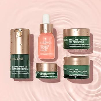 Biossance Overachievers Set. Squalane + Lactic Acid Resurfacing Night Serum Bundle with Travel Si... | Amazon (US)