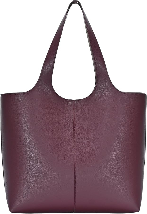 Madison West Elle Tote | Vegan Leather Tote Bags for Women with Double Handles and Scoop neck | 1... | Amazon (US)