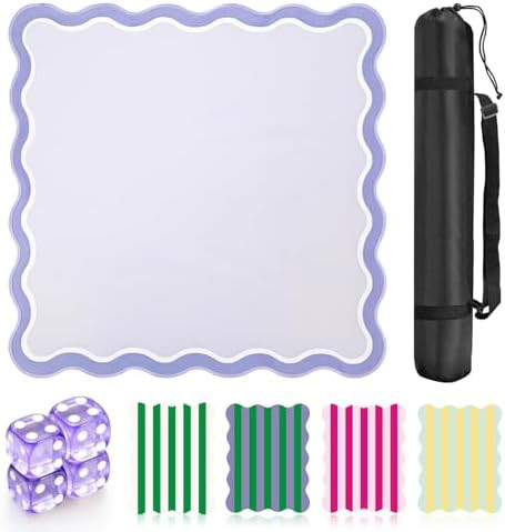 22 in Mini Mahjong Mat for Travel – Portable Mahjong Game Mat with 4 Pcs Mahjong Tile Shufflers... | Amazon (US)