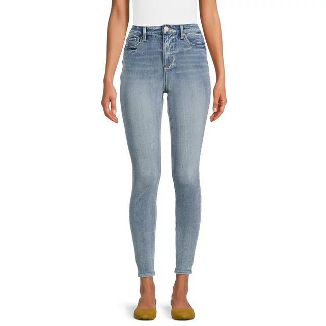 Time and Tru Women's High Rise Skinny Jeans, 27" Inseam | Walmart (US)