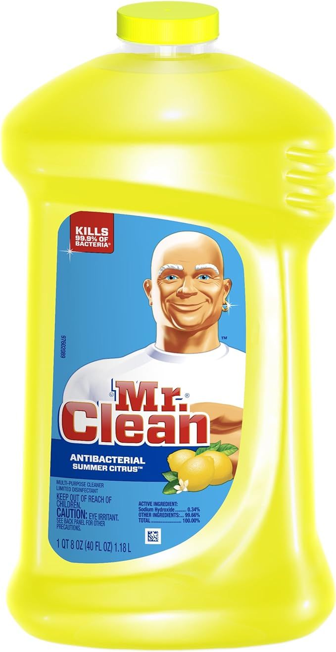 Mr Clean All Purpose Antibacterial Cleaner, Summer Citrus, 40 Oz | Amazon (US)