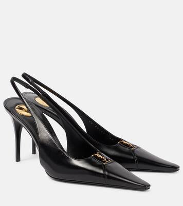 Babylone 90 leather slingback pumps | Mytheresa (US/CA)