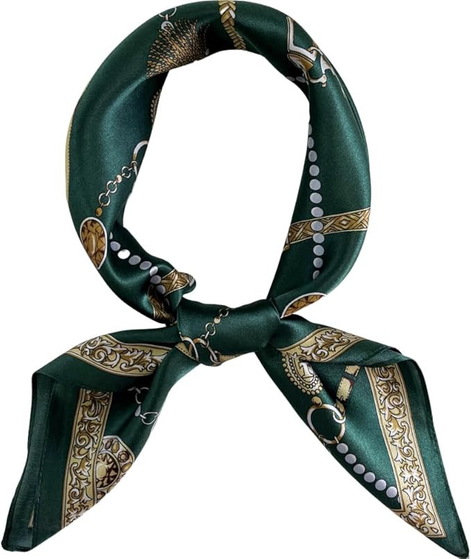 FONYVE 100% Mulberry Silk Scarf for Hair - 27" Square Head Scarf for Women - Lightweight Neck Sca... | Amazon (US)