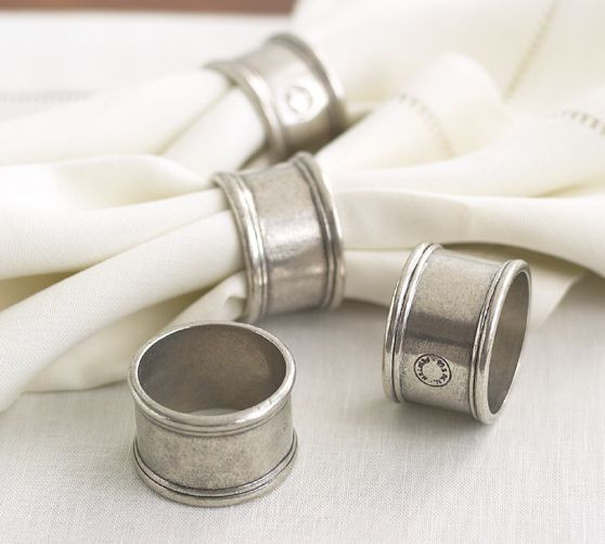 Pewter Napkin Rings - Set of 4 | Pottery Barn (US)