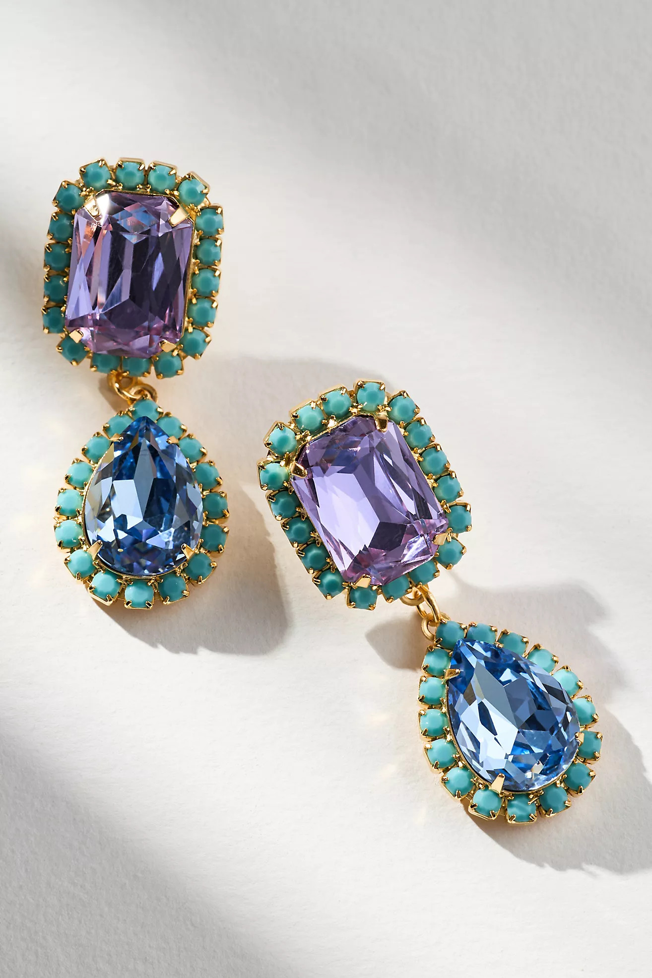 The Pink Reef Jewel Drop Neon Earrings | Anthropologie (US)