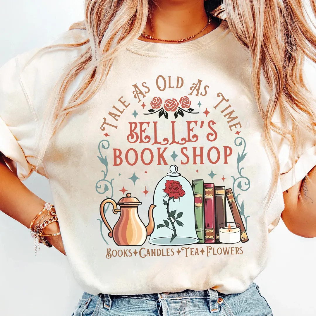 Vintage Tale As Old As Time Shirt, Belle's Book Club shirt, Beauty And The Beast Shirt, Belle Pri... | Etsy (US)