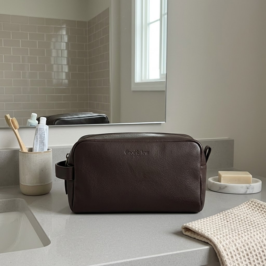 Leather Dopp Kit Handbag - Goodfellow & Co from Target  

 #LTKTravel #LTKMens