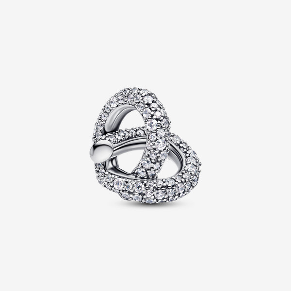 Pandora Pavé Infinity Knot Heart Charm | Pandora US