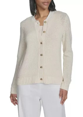 Halston Women's Button Down Cardigan Sweater, Small | Belk