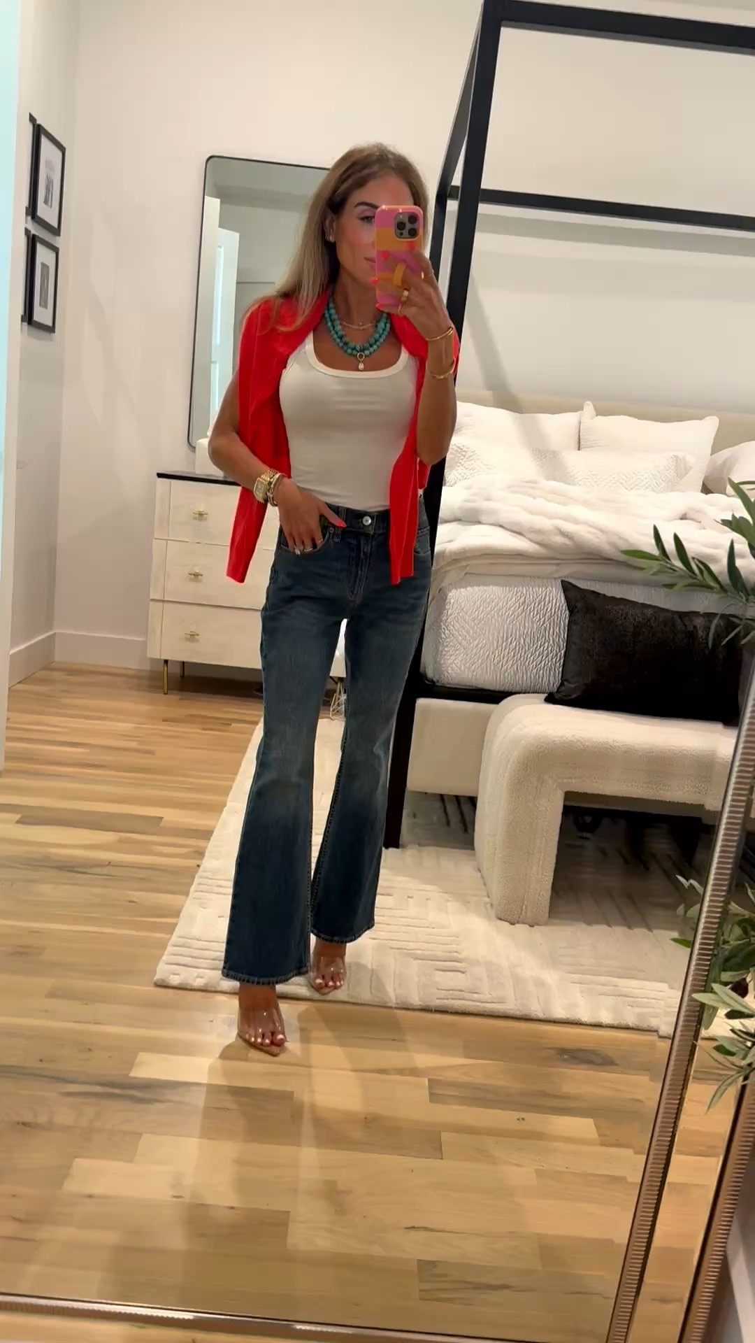 Trending bootcut jeans with removable belt but I took it off. Wearing 23 x short. Code DENIMAF

#LTKPetite #LTKSaleAlert
