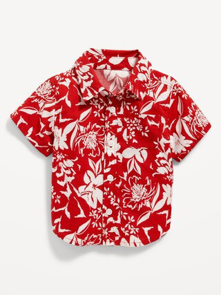 Matching Short-Sleeve Printed Poplin Shirt for Baby | Old Navy (US)