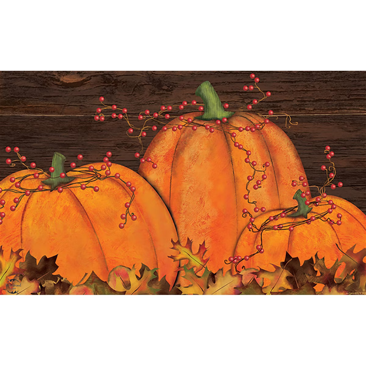 Briarwood Lane Rustic Pumpkin Patch Fall Doormat Autumn Indoor / | Target