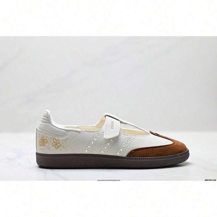 Adidas Samba Jane Women Mary Jane Flat Sneakers Vintage Leather Slip On Footwear Ballet Core Casu... | SHEIN