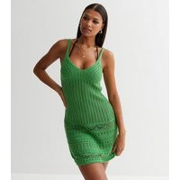 Green Crochet Mini Dress New Look | New Look (UK)
