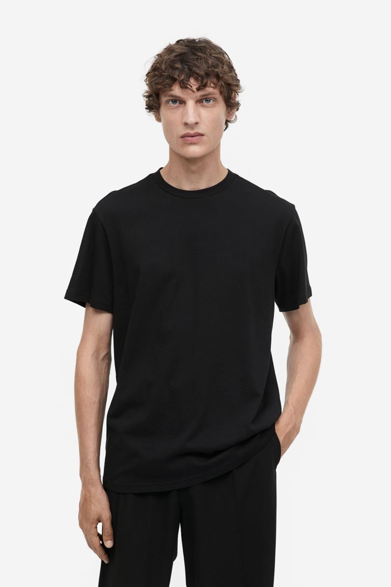 Regular Fit Crew-neck T-shirt - Black - Men | H&M US | H&M (US + CA)