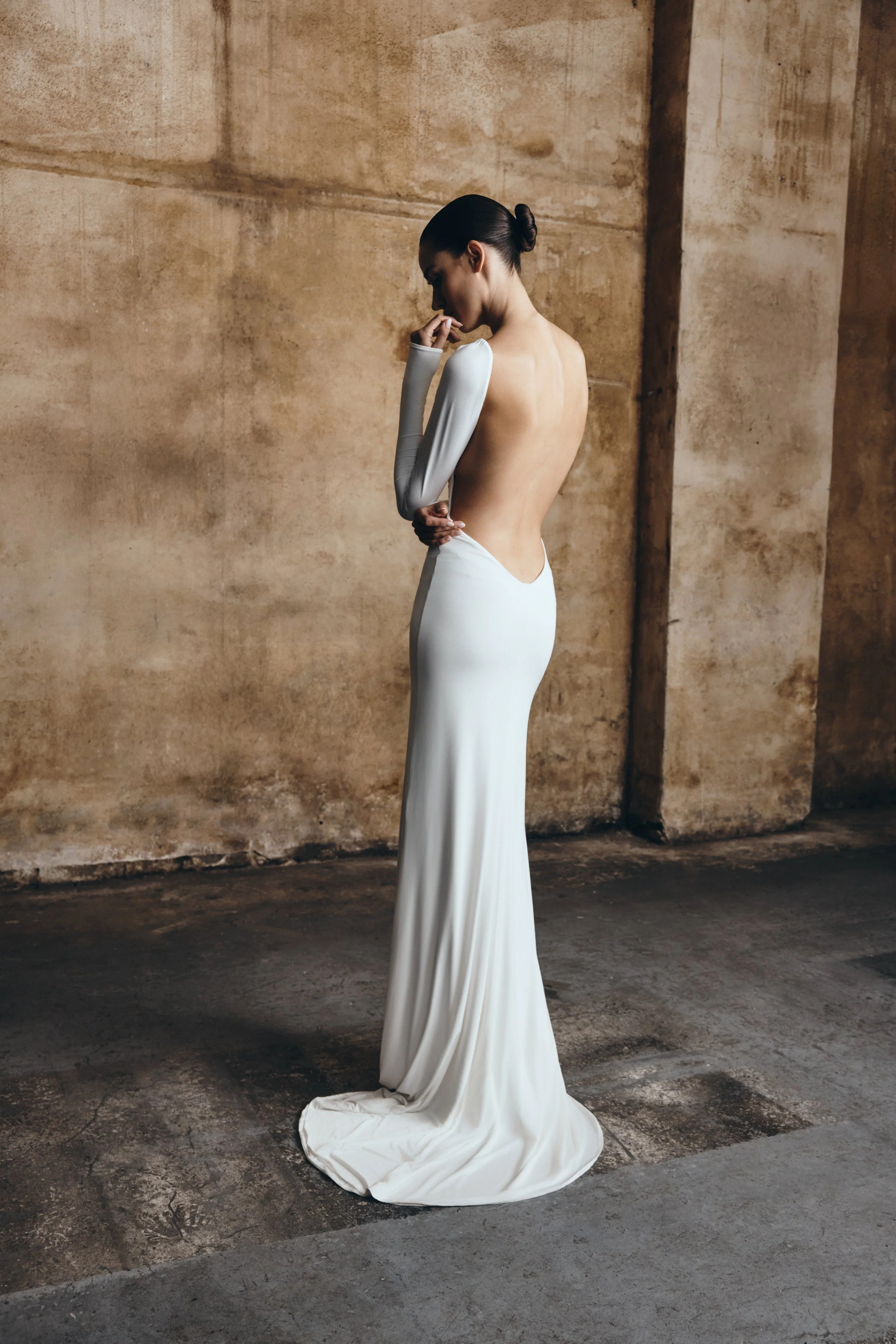 Marisol Marisol Off Shoulder Boucle Maxi Dress - Ivory | MESHKI US