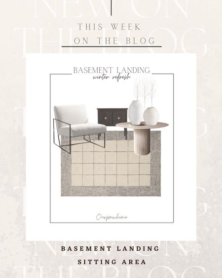 Basement Landing Refresh | Sitting Area 
All details at: www.ourpnwhome.com

Home | home decor | home design | basement inspo | basement ideas | modern home style | design ideas 

#LTKhome #LTKfamily