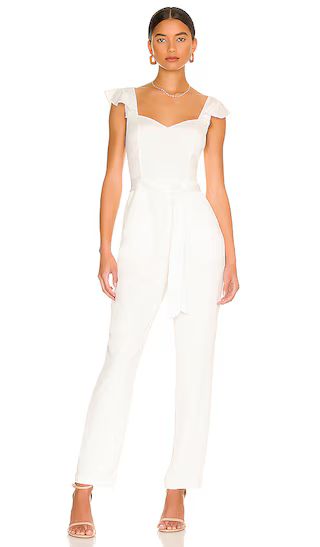 Gloria Flutter Jumpsuit in White | Revolve Clothing (Global)