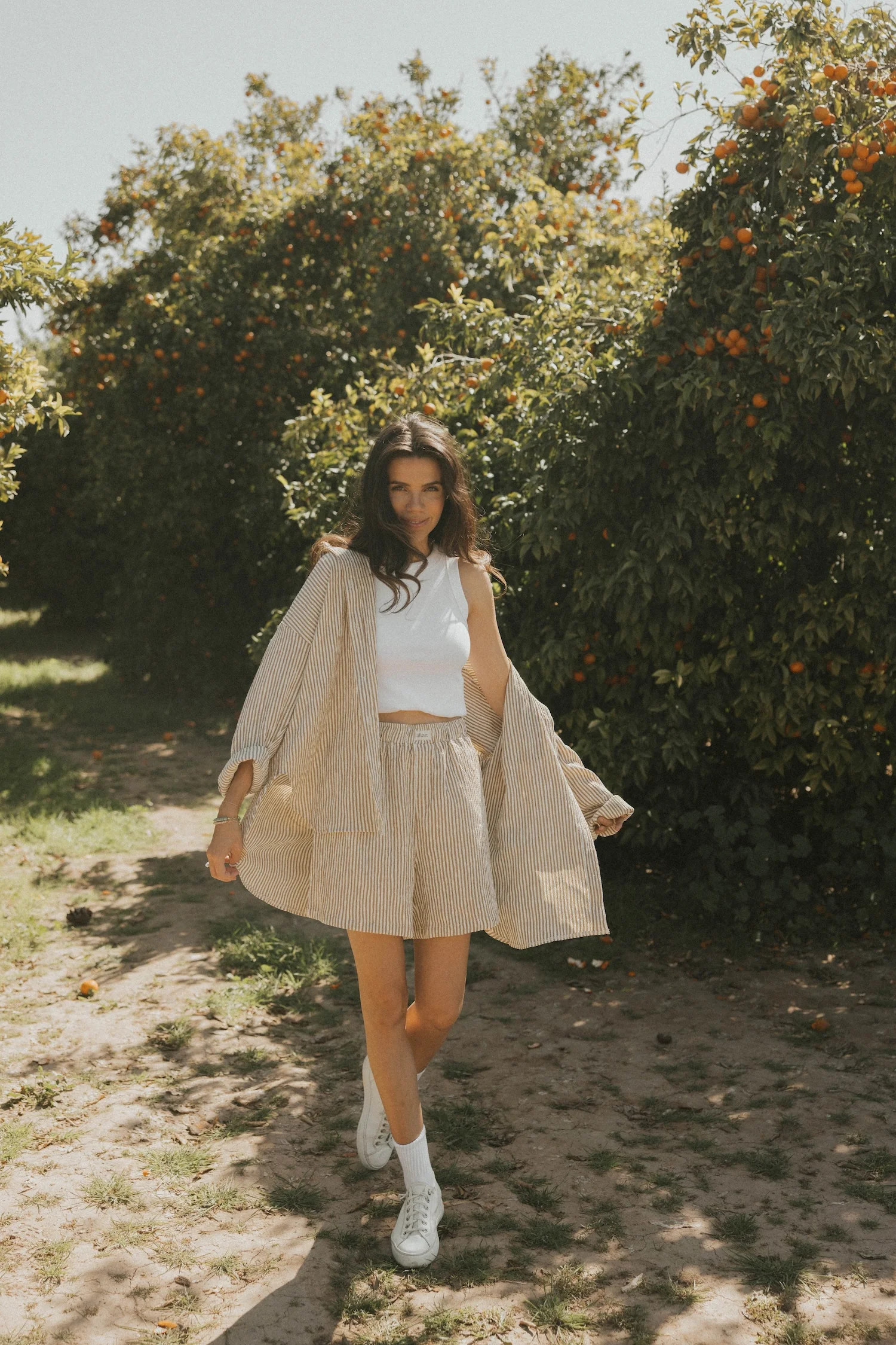 Hampton Classic Striped Button Down | Umber | Altair The Label