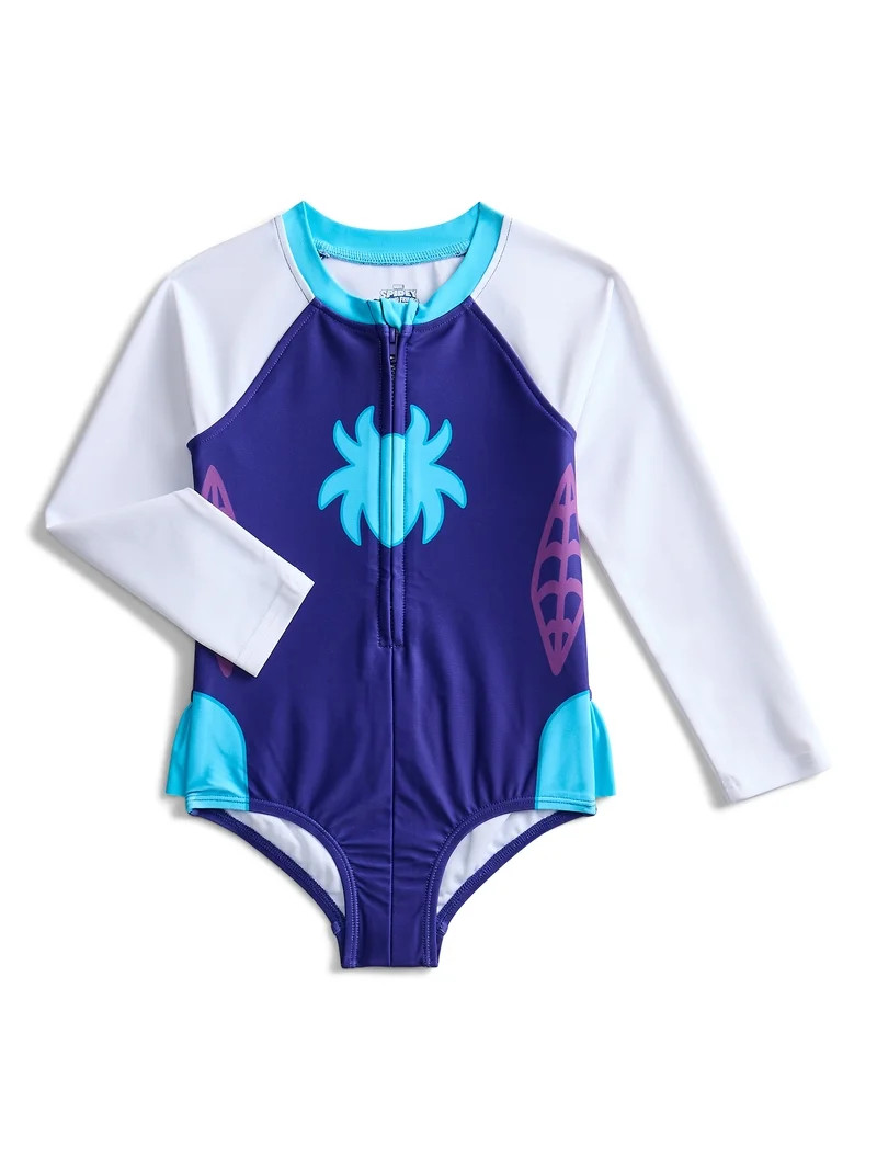 Character Toddler Girl Cosplay One- Piece Zip Swimsuit, Sizes 2T-5T | Walmart (US)