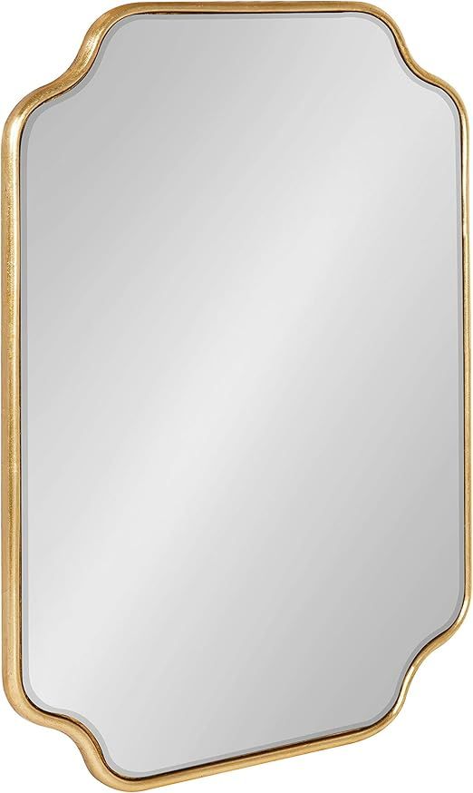 Kate and Laurel Plumley Glam Scalloped Wall Mirror, 18 x 24, Gold, Transitional Mirror Wall Decor | Amazon (US)