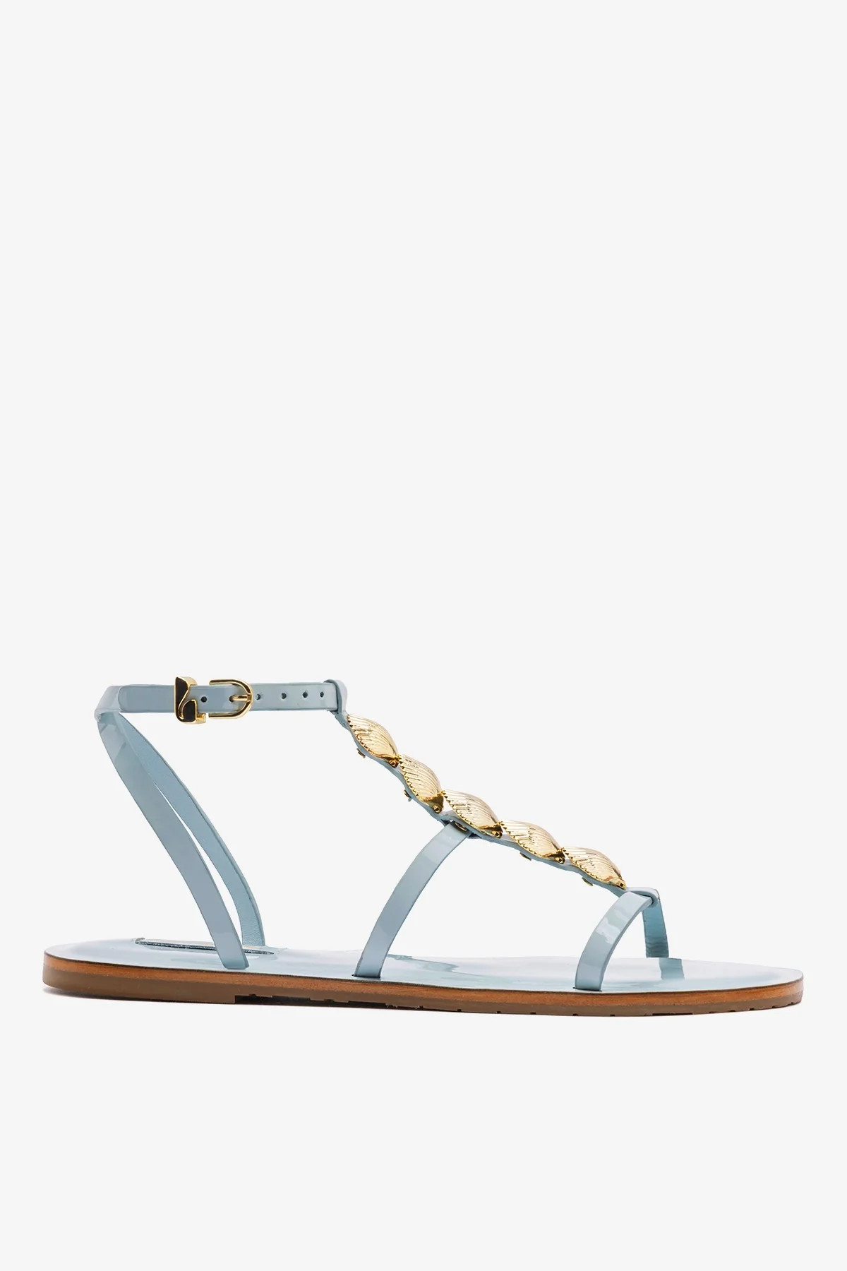 Coquile Flat Sandal Maya Patent Leather | Larroude