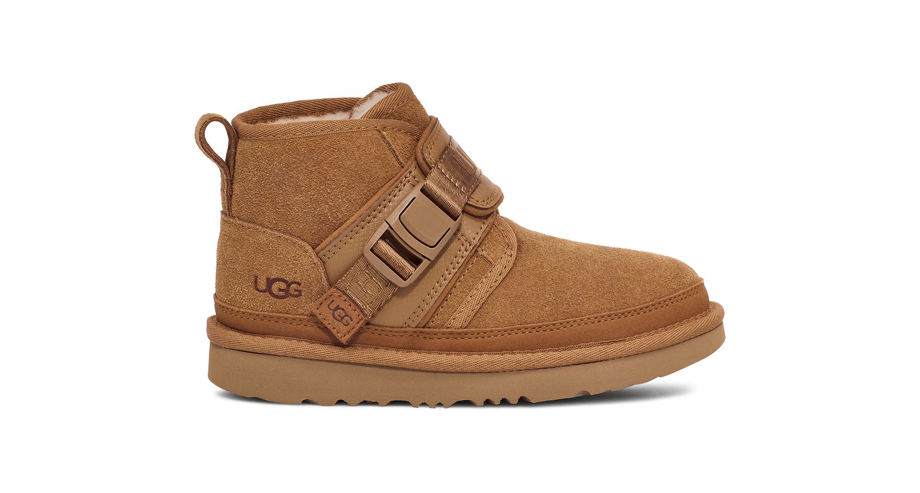 UGG Kids' Neumel Snapback Suede Classic Boots in Chestnut, Size 13 | UGG (US)