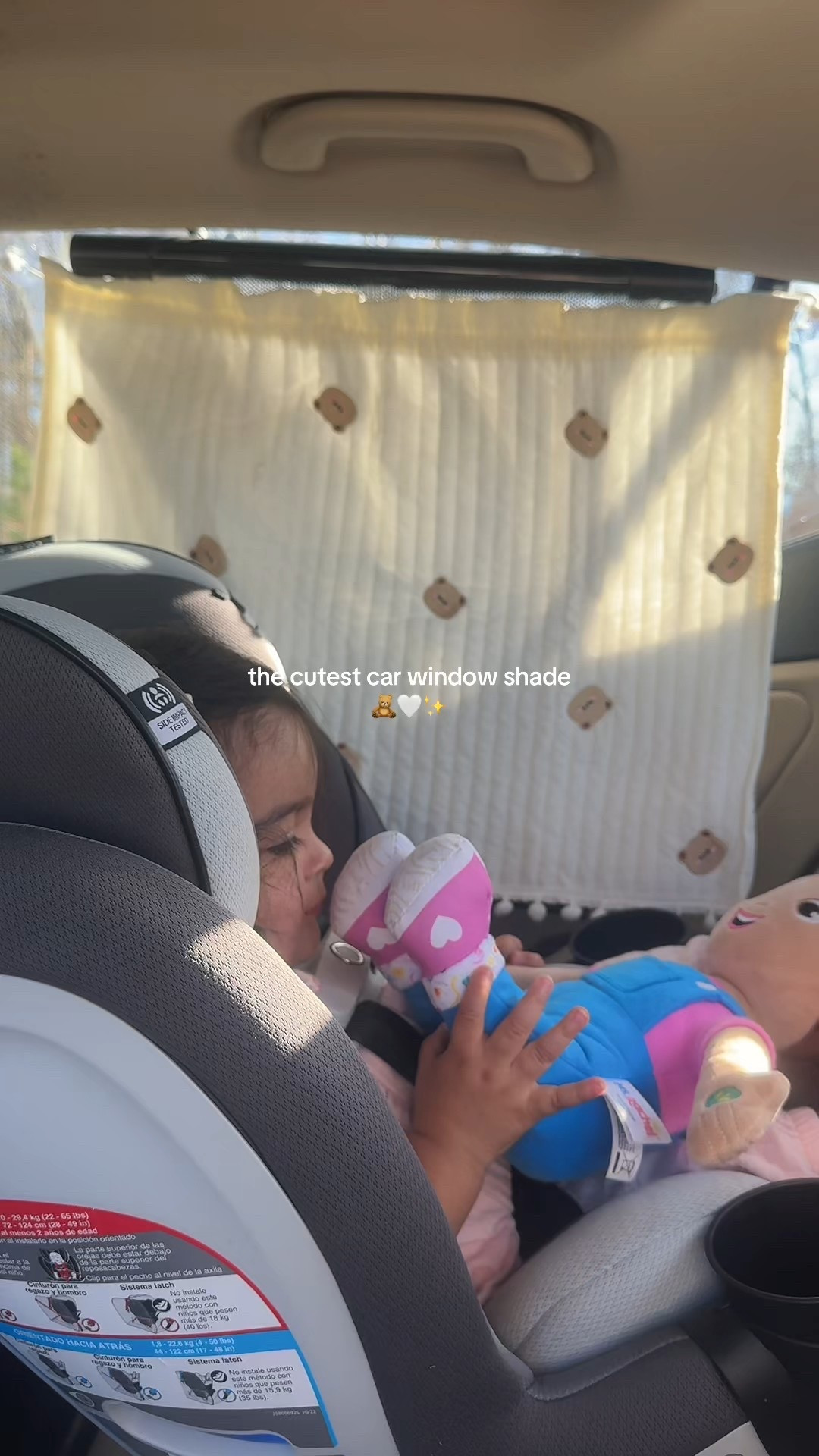 Bear car window shade 🧸🤍✨
#momhack #carwindowshade #momlife 

#LTKmomlife #LTKBaby #LTKKids