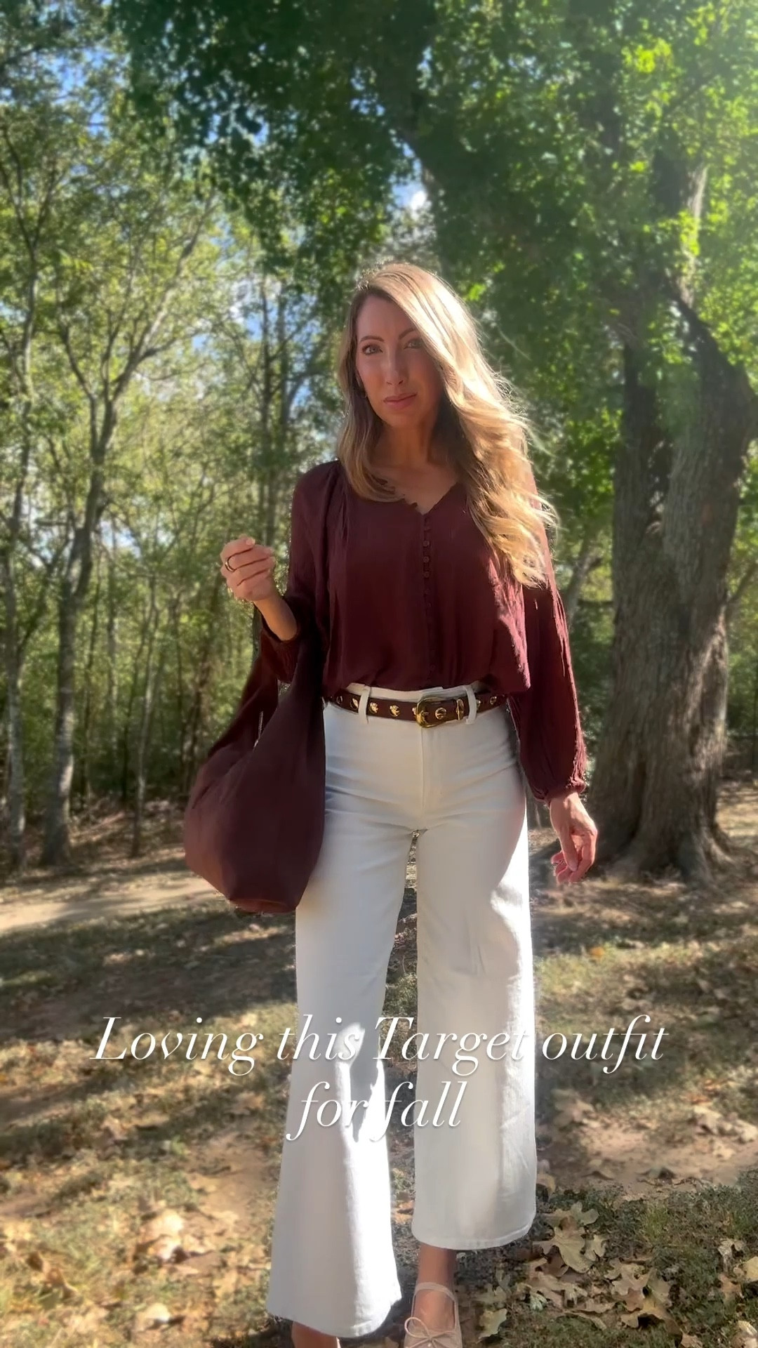 Loving this Target outfit for fall. Fall outfit, jeans, target jeans, studded belt, fall top, suede bag. Glassalwaysfull 

#LTKFindsUnder50 #LTKSeasonal #LTKFindsUnder100