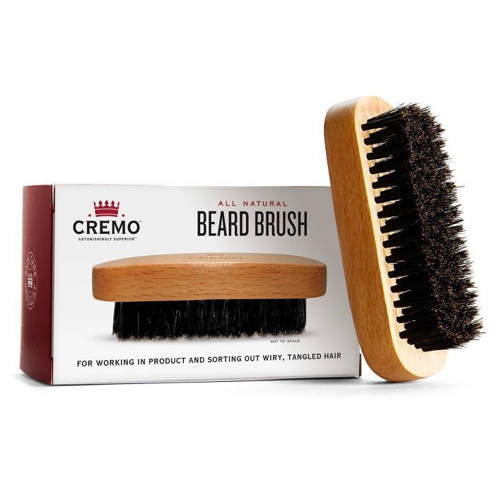 Cremo Premium Boar Bristle Beard Brush with Wood Handle - Shaping &#38; Styling - 1ct | Target