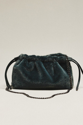 Maeve Cinched Faux Fur Clutch | Anthropologie (US)
