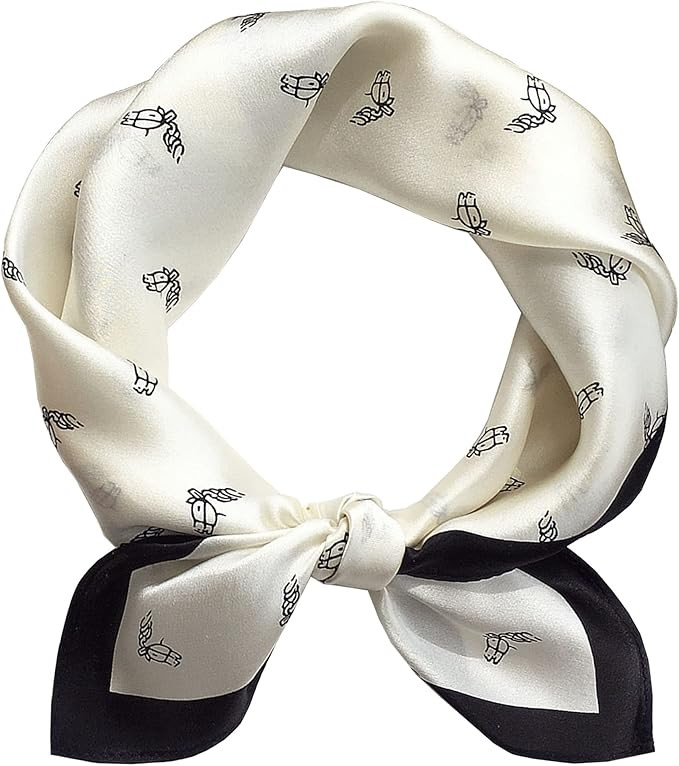 Roizsx Fashion Hair Scarf for Women Lightweight Silk Feeling Head Scarves Square Bandanas 27.5× ... | Amazon (US)