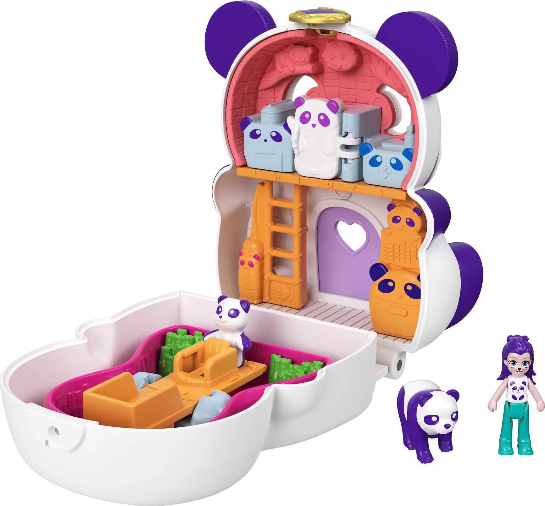 Polly Pocket Flip & Find Panda Compact, Flip Feature Creates Dual Play Surfaces, Micro Doll, Pand... | Walmart (US)