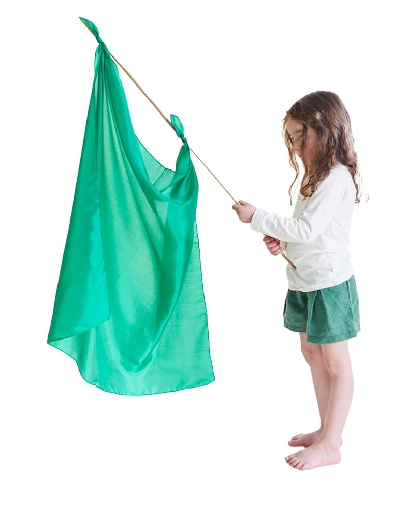 Sarah's Silks Emerald Playsilk - 100% Silk, Waldorf Toys, Bright Colored Play Scarves for Toddler... | Amazon (US)