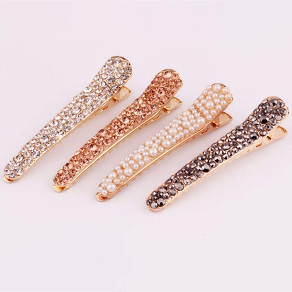 WHITEBRIDGE 4pcs Crystal Alligator Clips for Women Girls | Amazon (US)